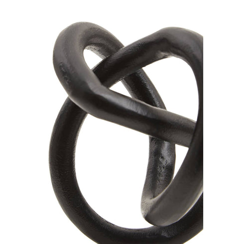 Monica Matte Black Knot Sculpture